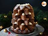 Recept Pandoro brioche fylld med nutellakräm och vaniljkräm i form av en julgran