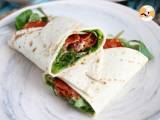 Recept Sandwich wrap med chorizo, avokado och tomat