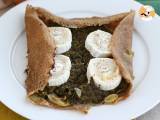 Recept Galette med getost och spenat