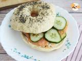 Recept Bagel med lax, gurka och fromage frais