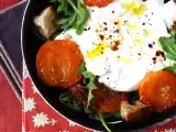 Recept Sallad med rostad aprikos, rucola och burrata