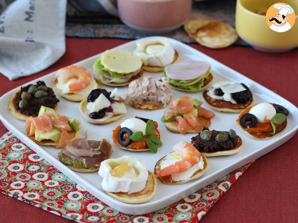 Recept Blinis med fyllningar, den perfekta varierade aperitifen för festsäsongen