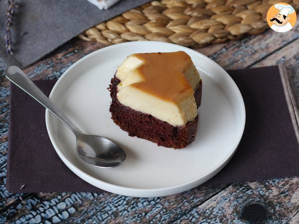 Recept Choco flan, den perfekta kombinationen av en saftig chokladkaka och en vaniljkaramellflan