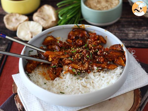 Recept Svampar på koreanskt vis - shiitake-svampar i gochujangsås