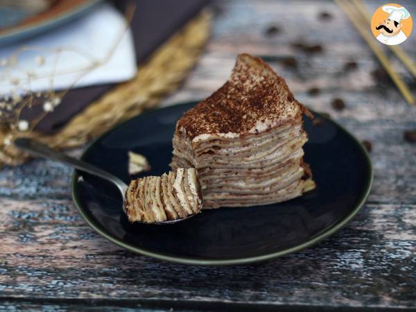 Recept Tiramisu-liknande pannkakstårta med kaffe och kakao