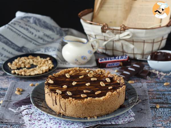 Recept Extra god cheesecake i snickers-stil