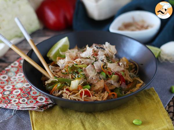 Recept Yakisoba, wokade nudlar med grönsaker