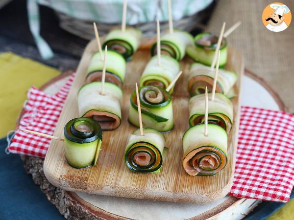 Recept Rullar med zucchini och rökt lax