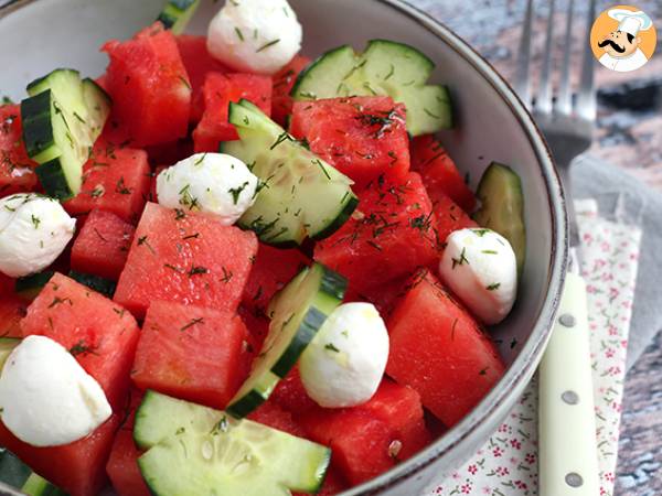 Recept Vattenmelon- och gurksallad