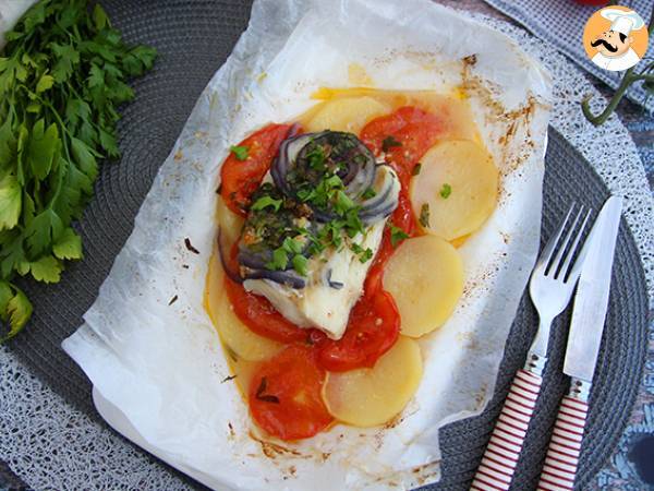 Recept Papillote av torsk