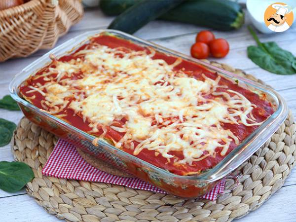 Recept Zucchini lasagne med spenat