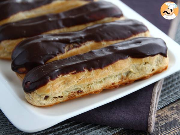 Recept Choklad éclairs (steg-för-steg-instruktioner)