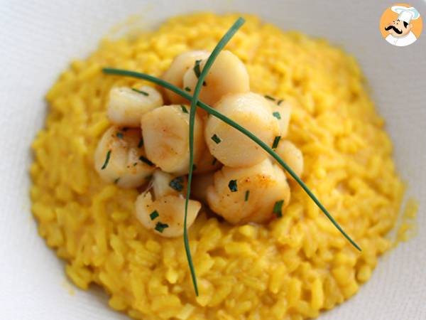 Recept Risotto med pilgrimsmusslor och saffran