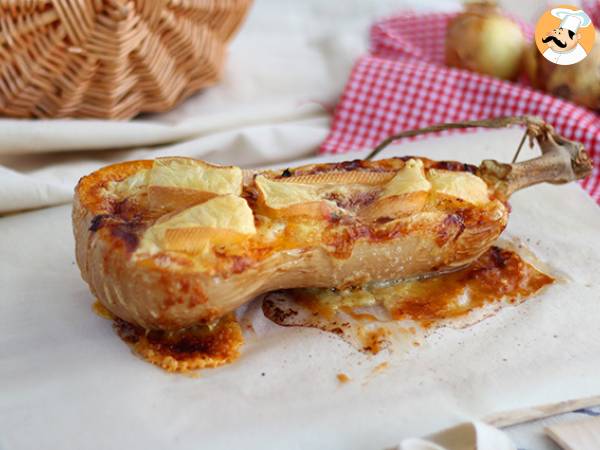 Recept Courgiflette - butternut squash i tartiflette-stil