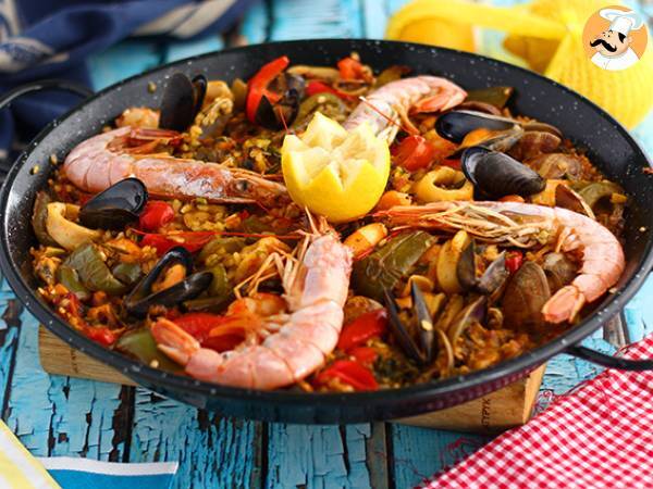 Recept Paella med skaldjur