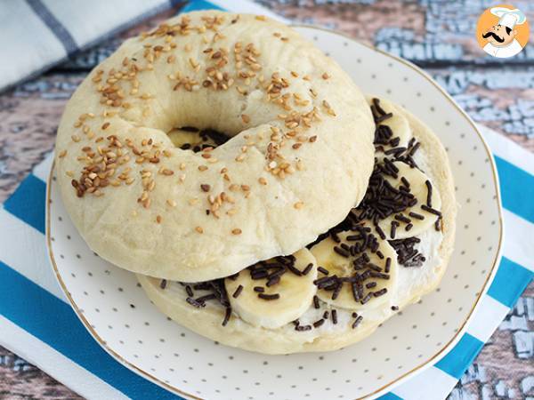 Recept Choklad- och bananbagel