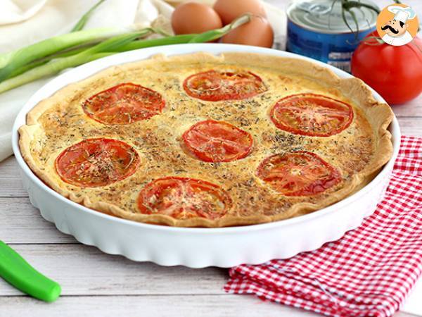 Recept Quiche med tonfisk och tomat