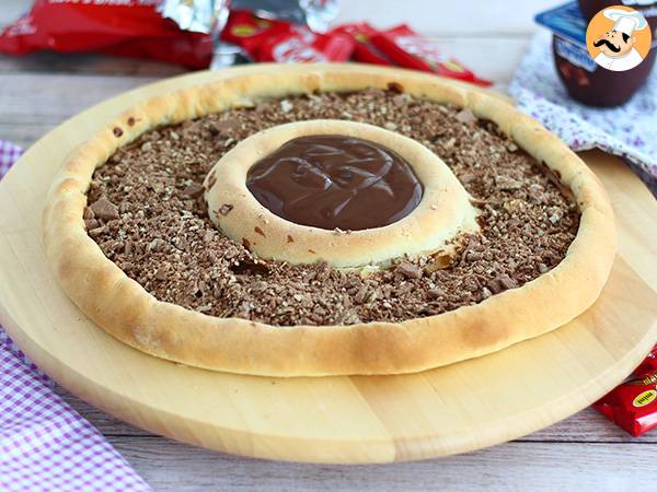 Recept Pizza med kit kat och danette chokladyoghurt