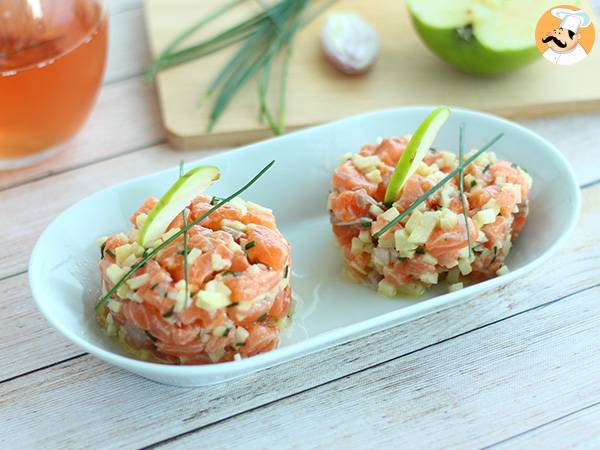 Recept Tartare av färsk lax och grönt äpple