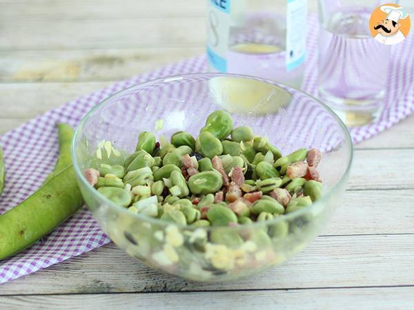 Recept Sallad på bondbönor med bacon