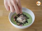 Smoothie bowl kiwi mint spenat skott - Beredning etape 3