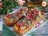 Butternut fylld med quinoa och granatäpple - Beredning steg 4