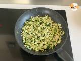 Krämig pasta med zucchini, välsmakande och mycket snabbt recept - Beredning etape 2