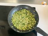 Krämig pasta med zucchini, välsmakande och mycket snabbt recept - Beredning etape 3