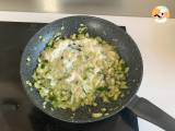 Krämig pasta med zucchini, välsmakande och mycket snabbt recept - Beredning etape 4