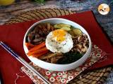 Bibimbap, den traditionella koreanska maträtten - Beredning etape 12