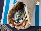 Gyros med halloumi, en vegetarisk version av den grekiska smörgåsen! - Beredning etape 10