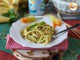 Pasta med zucchiniblommor, ricotta och pistagenötter - Beredning etape 7