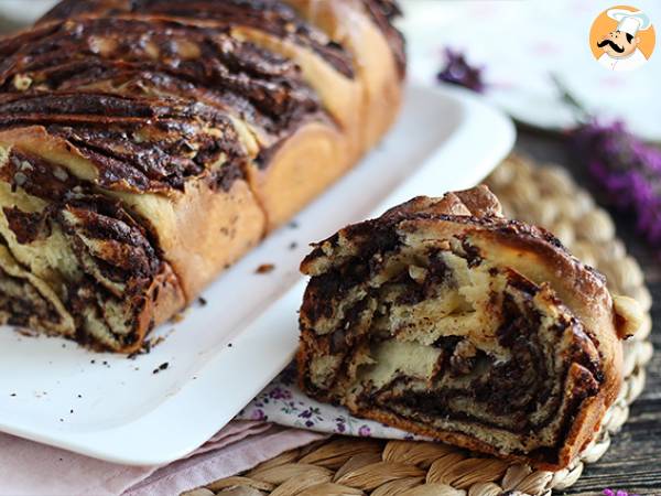 Babka brioche med choklad och hasselnötter - foto 2