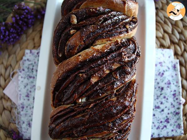 Babka brioche med choklad och hasselnötter - foto 6