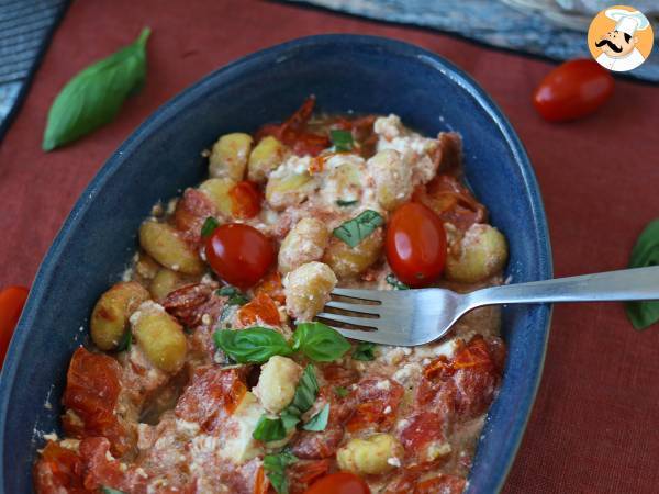 Bakad feta gnocchi med Airfryer, en supersnabb rätt med körsbärstomater och feta! - foto 2