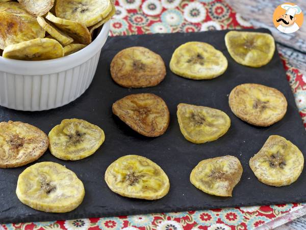 Bakade bananchips i ugnen