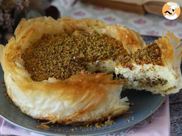 Baklava-liknande cheesecake med pistage, krispig och smältande - foto 3