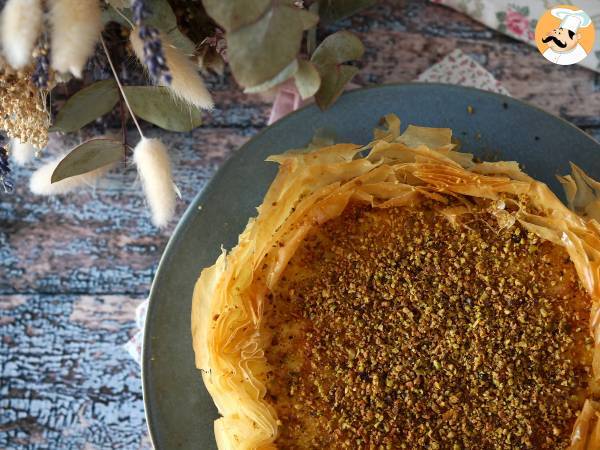 Baklava-liknande cheesecake med pistage, krispig och smältande - foto 4