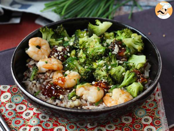 Broccoli och räkor i en kryddig koreansk sås - en enkel, balanserad och kryddig måltid - foto 2