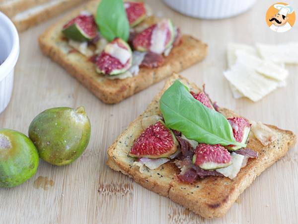 Bruschetta med fikon, parmesan och parmaskinka