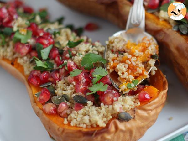 Butternut fylld med quinoa och granatäpple - foto 4