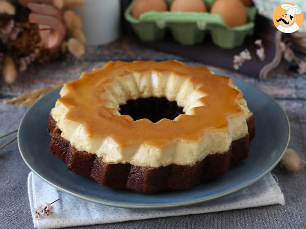 Choco flan, den perfekta kombinationen av en saftig chokladkaka och en vaniljkaramellflan - foto 2