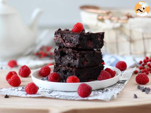 Choklad- och hallonbrownie, ren njutning! - foto 3