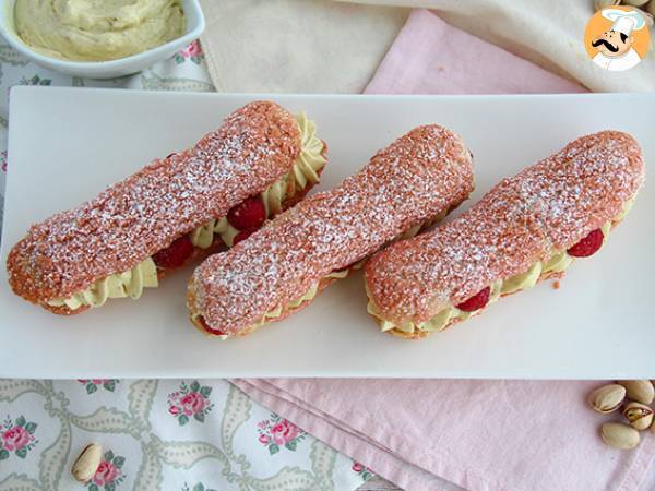 Eclairs med pistagekräm och hallon - foto 3