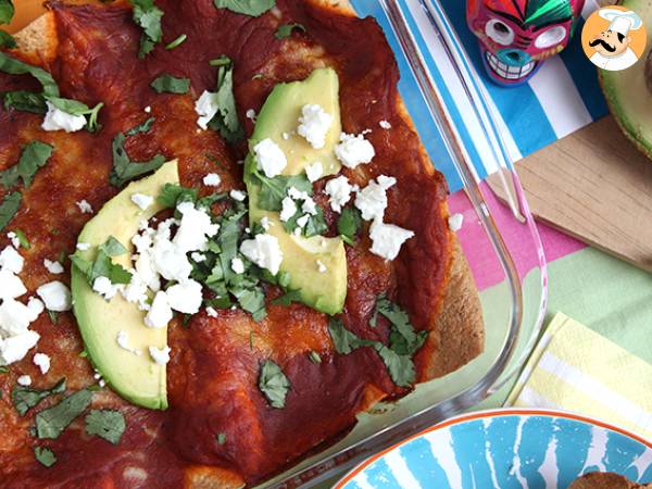 Enchiladas med kyckling och chilisås