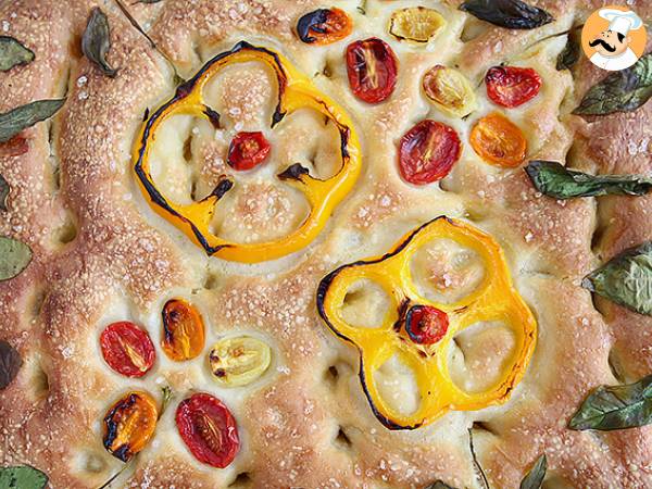 Focaccia med blommor - focaccia konst - foto 6