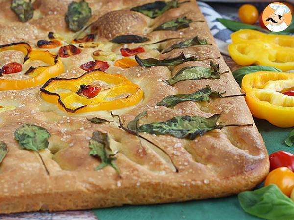 Focaccia med blommor - focaccia konst - foto 8