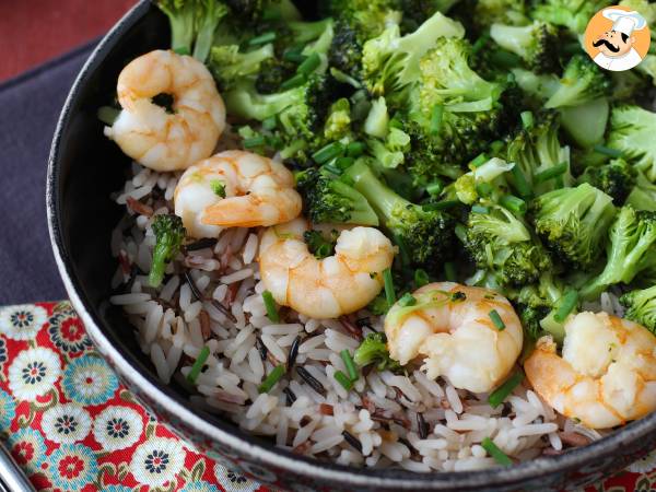 Fullkornsris med broccoli och räkor! Lätt och balanserad - foto 4