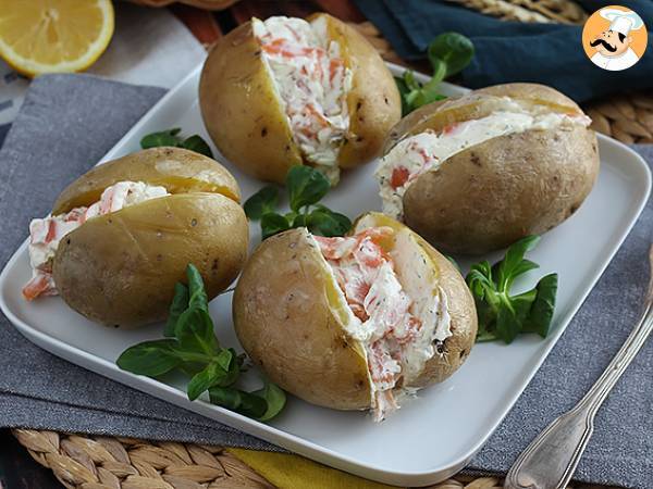 Fyllda potatisar med rökt lax och fromage frais - foto 2