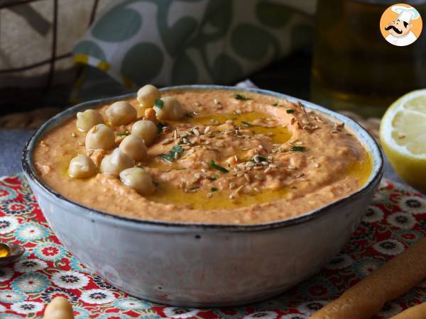 Hummus med röd paprika